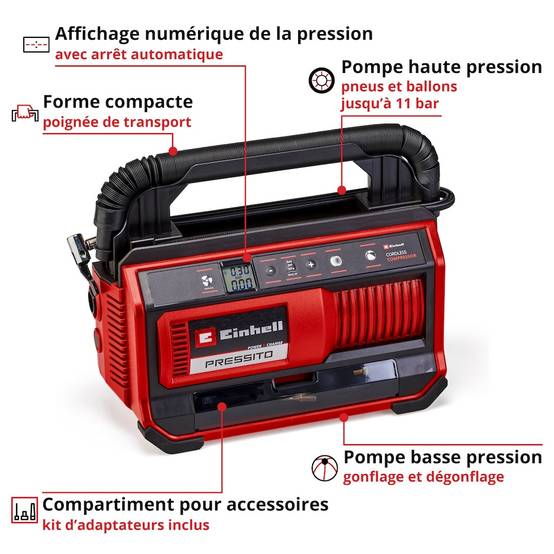 Einhell - Compresseur à air sans fil PRESSITO 18/25 Einhell - Image 3