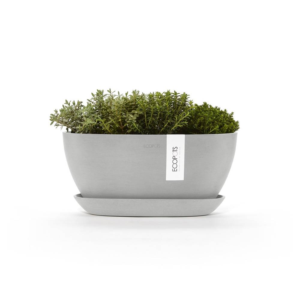 Ecopots - Pot Ovale Sofia 30 + Soucoupe - 30 x 13 x H. 13,9 cm - 2,7 L ECOPOTS - Imagen 2
