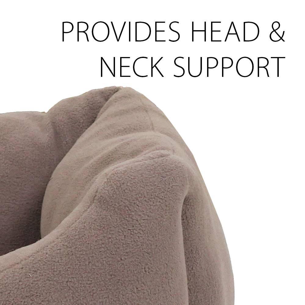 Ferplast - Canapé Lit pour Chiens et Chats COCCOLO MICROFLEECE 80 Soft Micropolaire Lavable Taupe - Imagen 5