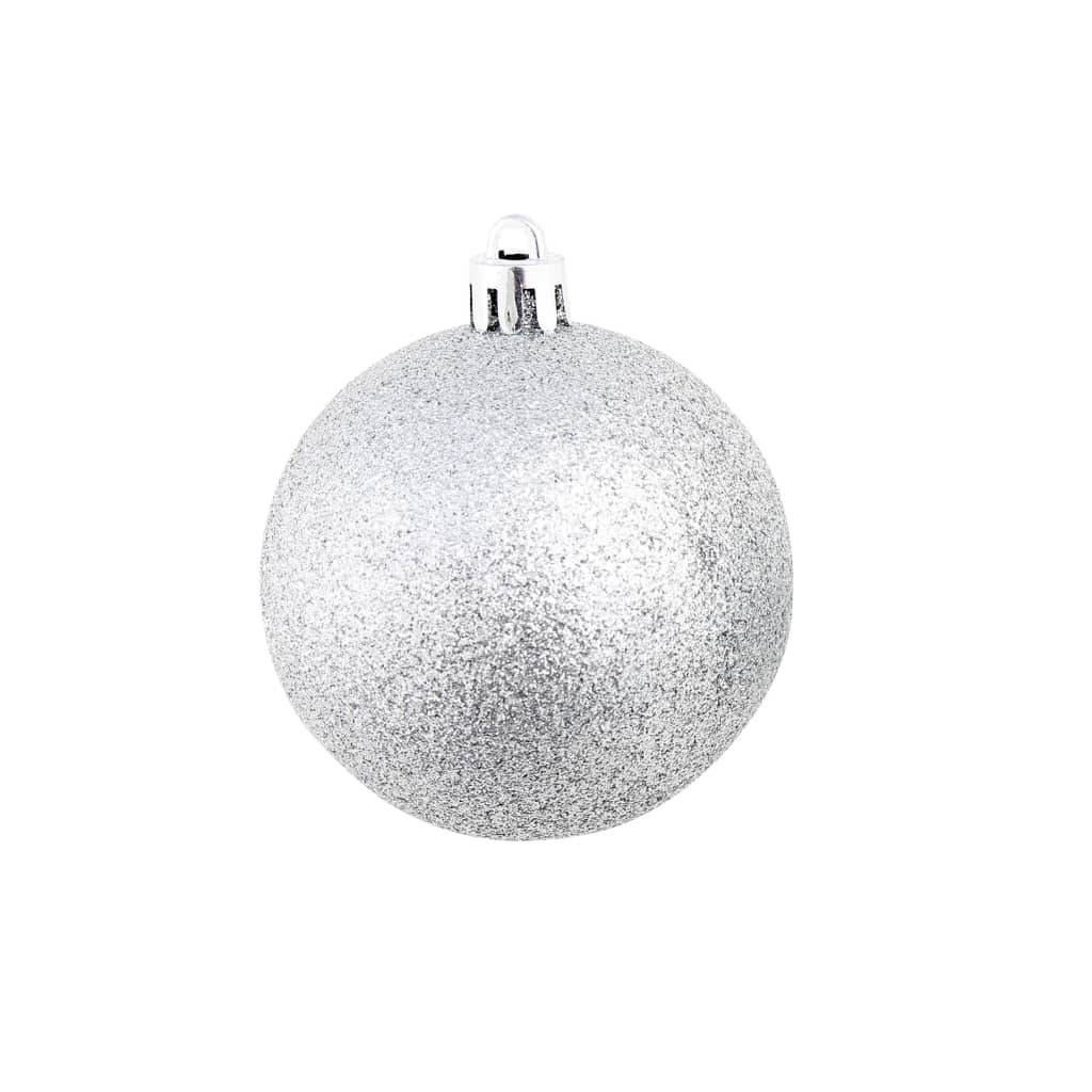 Ensemble de boules de Noël - Ornements de Noël - décorations de Noël 100 pcs 3/4/6 cm Argenté - Image 5