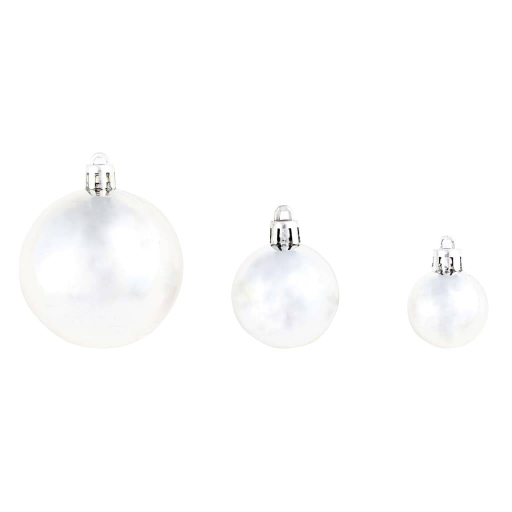 Ensemble de boules de Noël - Ornements de Noël - décorations de Noël 100 pcs 3/4/6 cm Argenté - Image 6