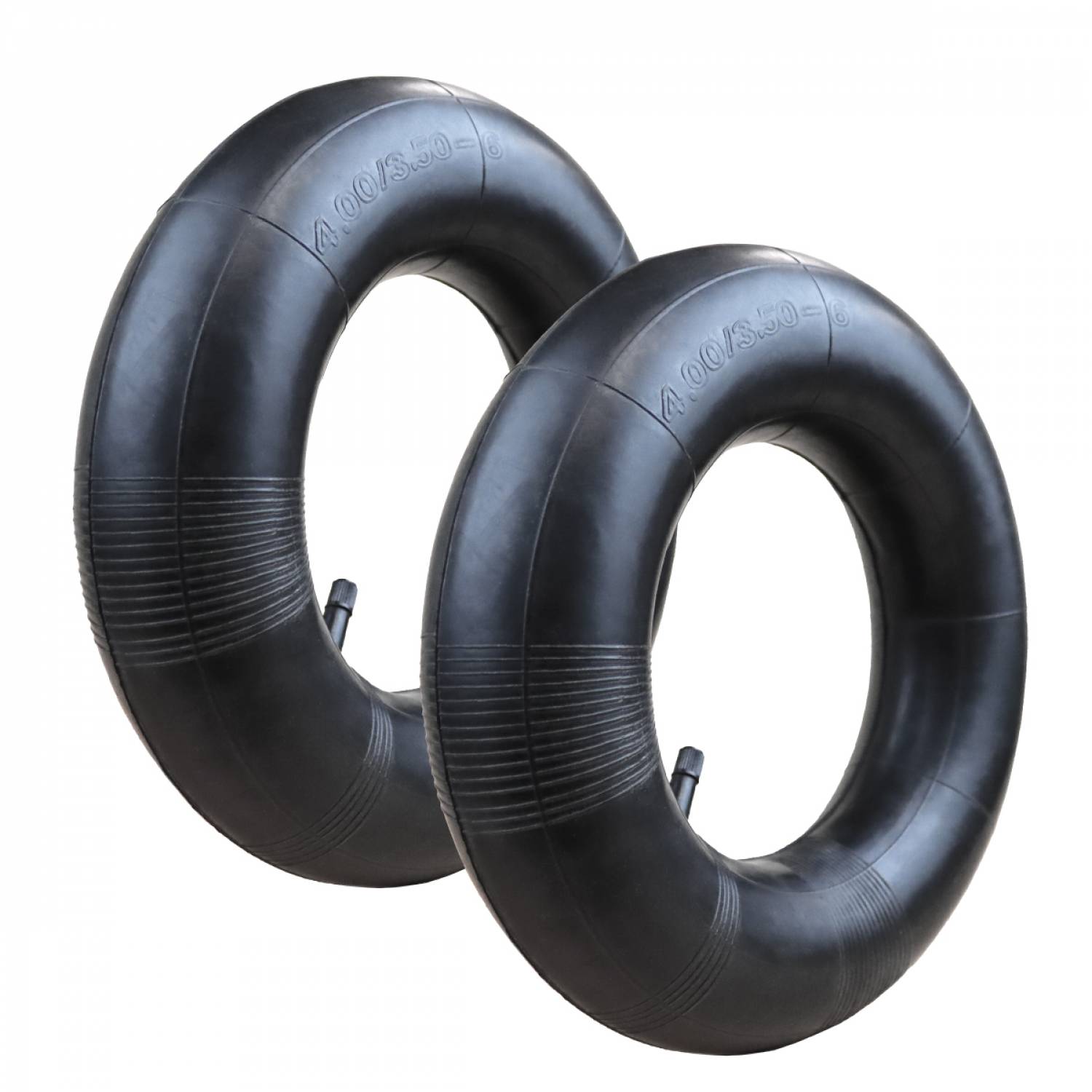 Linxor - Lot de 2 chambres à air valve droite pour brouette, diable, chariot, tondeuse ou autre - 4.00 / 3.50 - 6 - Imagen 1