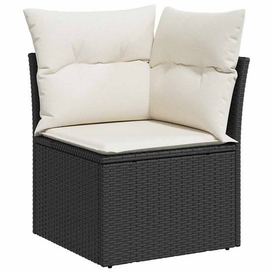 Salon de Jardin Tressé 12 Pièces Noir et Crème – Résine Durable avec Coffres Pratiques et Table Basse – ComfortXL Outdoor Living - Image 7
