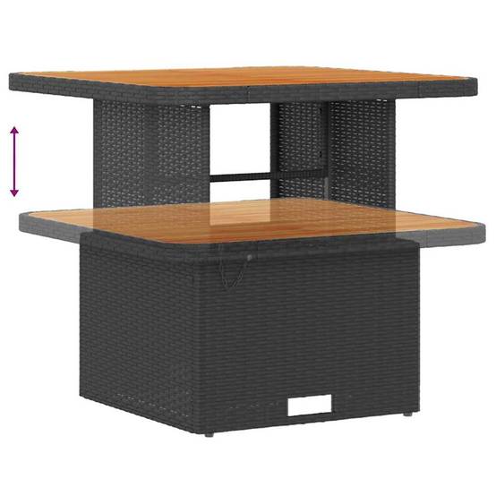 Salon de Jardin Tressé 12 Pièces Noir et Crème – Résine Durable avec Coffres Pratiques et Table Basse – ComfortXL Outdoor Living - Image 8