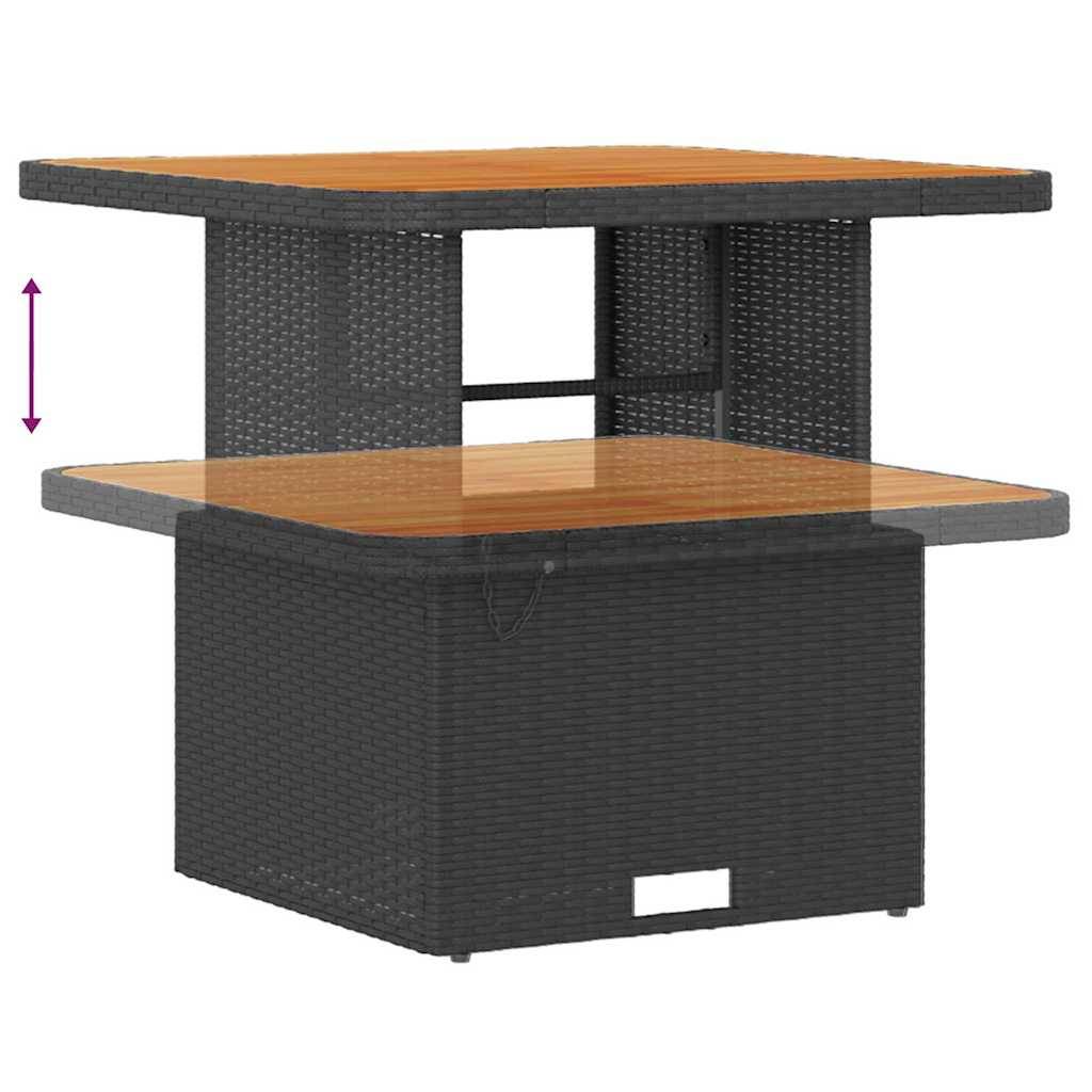 Salon de Jardin Tressé 12 Pièces Noir et Crème – Résine Durable avec Coffres Pratiques et Table Basse – ComfortXL Outdoor Living - Image 8