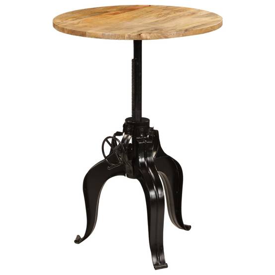 Table haute mange debout bar bistrot bois de manguier massif 75 cm - Image 4