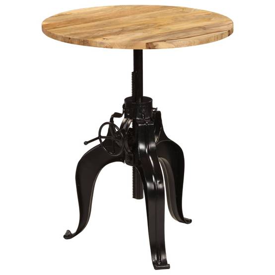 Table haute mange debout bar bistrot bois de manguier massif 75 cm - Image 5