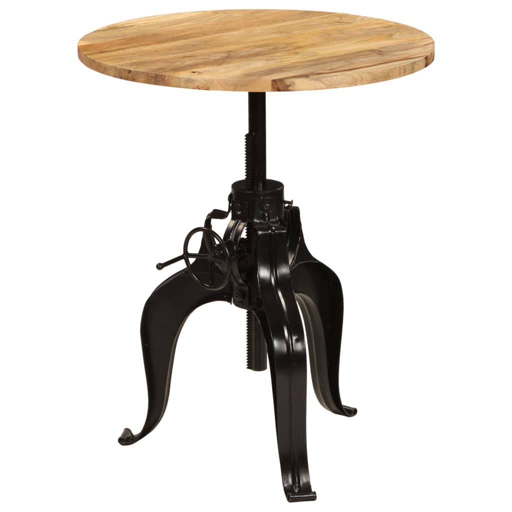 Table haute mange debout bar bistrot bois de manguier massif 75 cm - Image 5