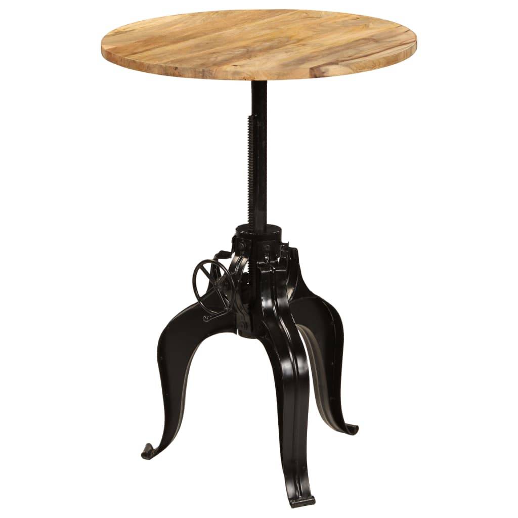 Table haute mange debout bar bistrot bois de manguier massif 75 cm - Image 8
