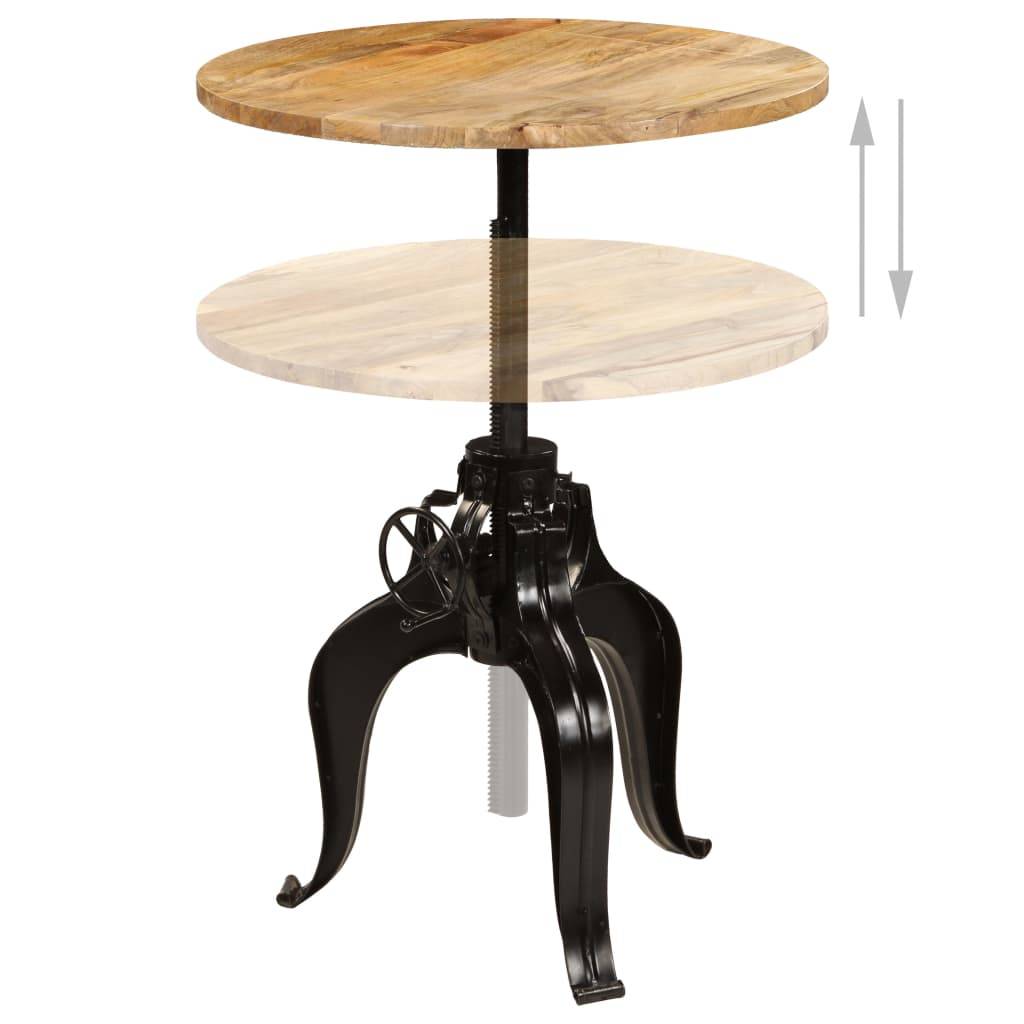 Table haute mange debout bar bistrot bois de manguier massif 75 cm - Image 3