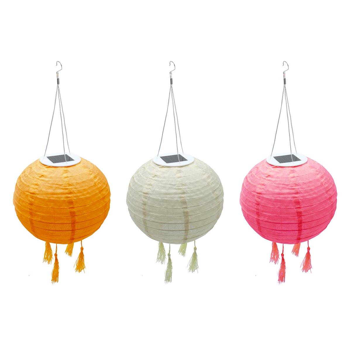 Lumisky - 3 Lampions solaires SHANGRI LA D20cm - Imagen 1