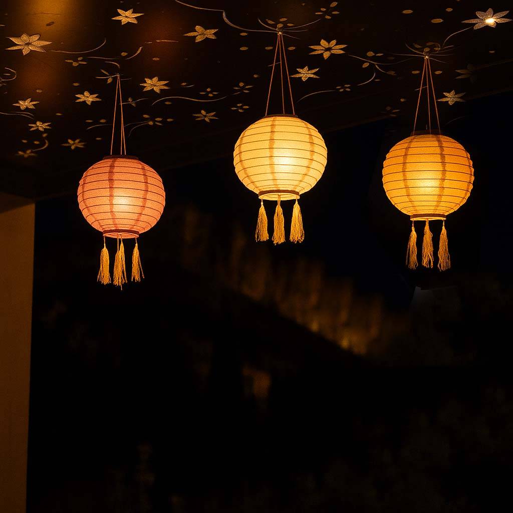 Lumisky - 3 Lampions solaires SHANGRI LA D20cm - Imagen 2