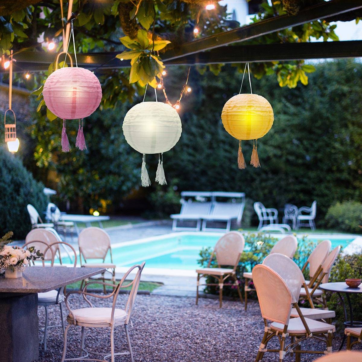 Lumisky - 3 Lampions solaires SHANGRI LA D20cm - Imagen 3
