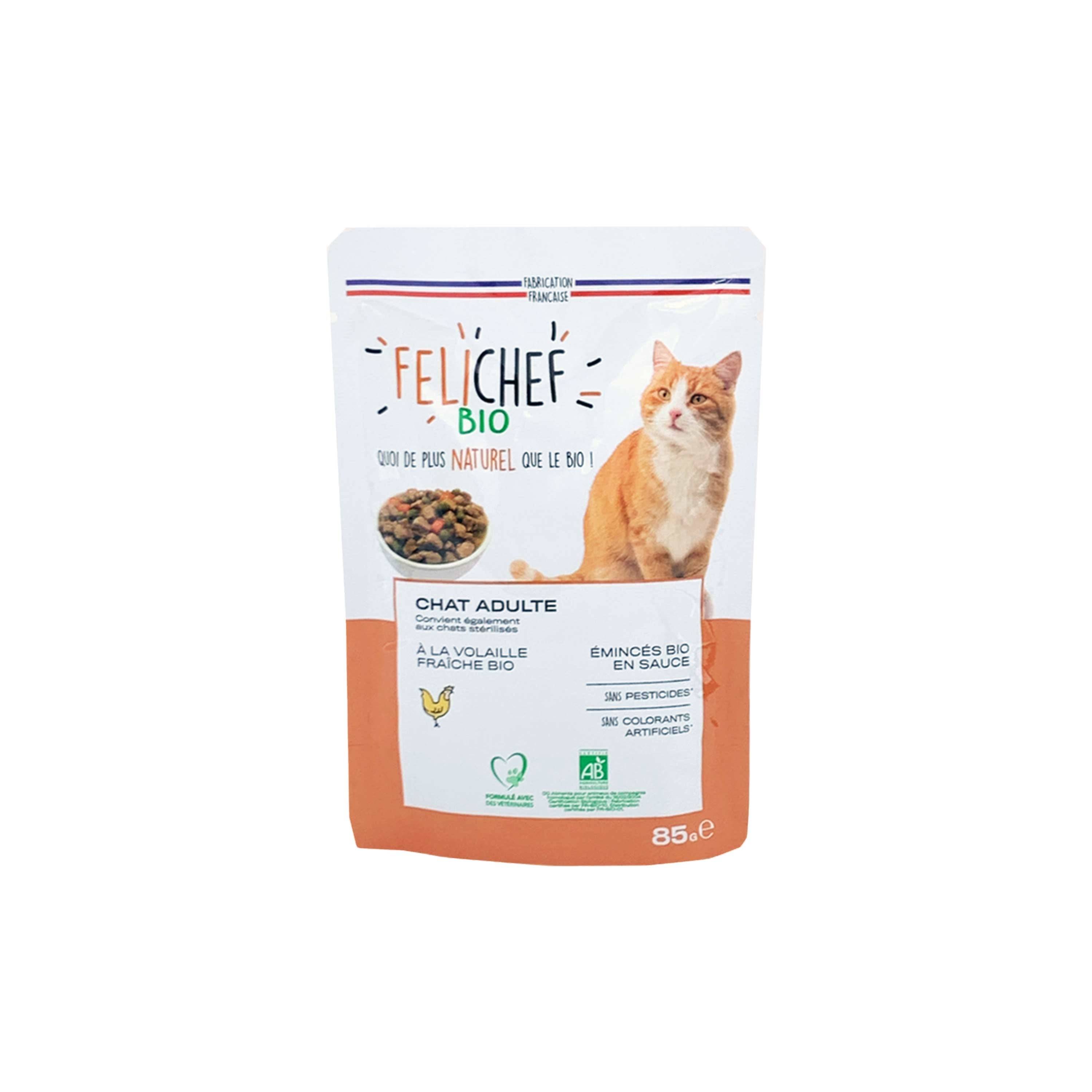 Felichef - Felichef - Emincés Bio Volaille & Légumes pour Chat - Imagen 1