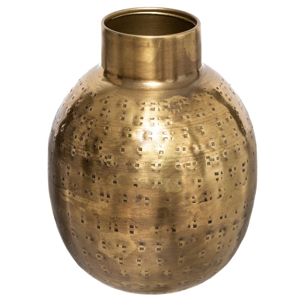 Atmosphera - Vase "Oasis" métal martelé doré H15cm - Atmosphera Créateur d'intérieur - Imagen 2