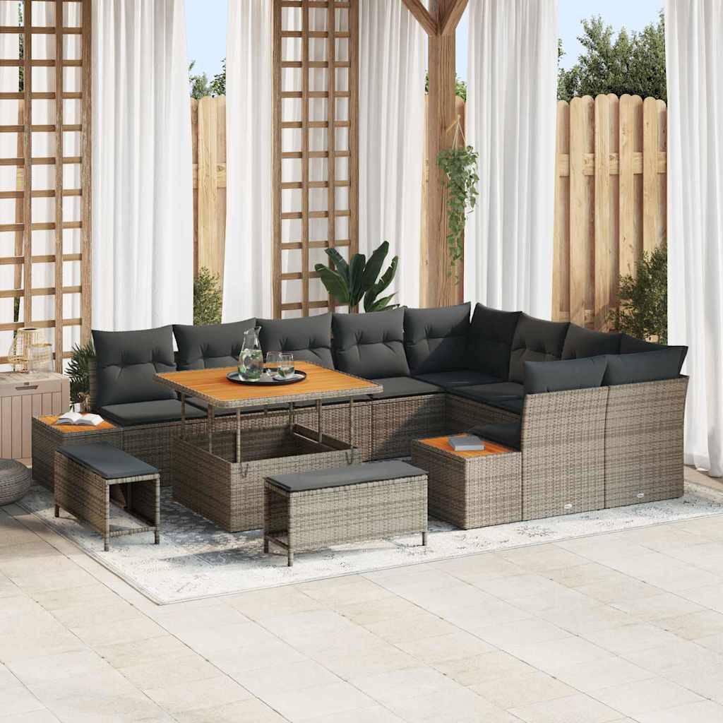 ComfortXL - Salon de Jardin Gris Poly Rotin Moderne – Ensemble Canapé Modulable et Résistant UV – ComfortXL Outdoor Living