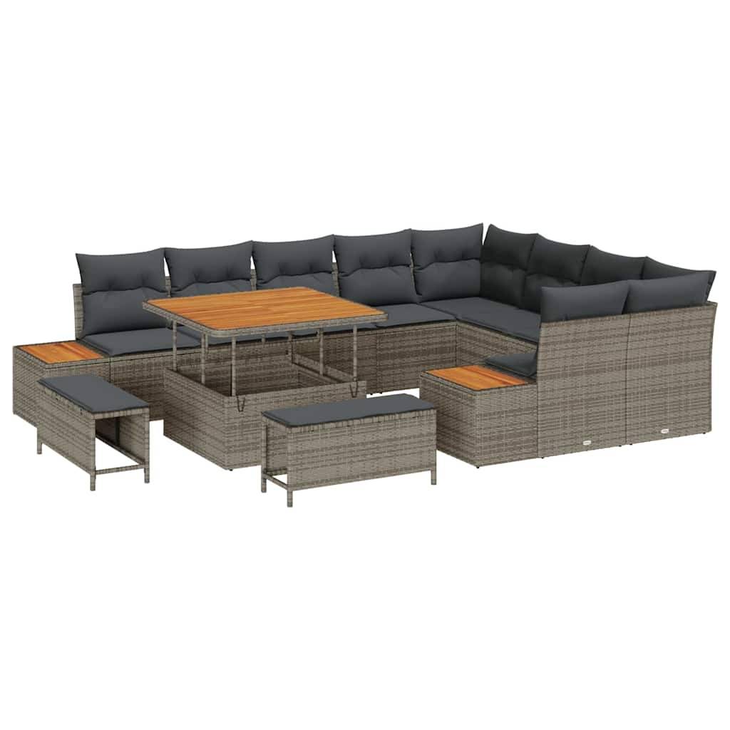 ComfortXL - Salon de Jardin Gris Poly Rotin Moderne – Ensemble Canapé Modulable et Résistant UV – ComfortXL Outdoor Living - Image 2