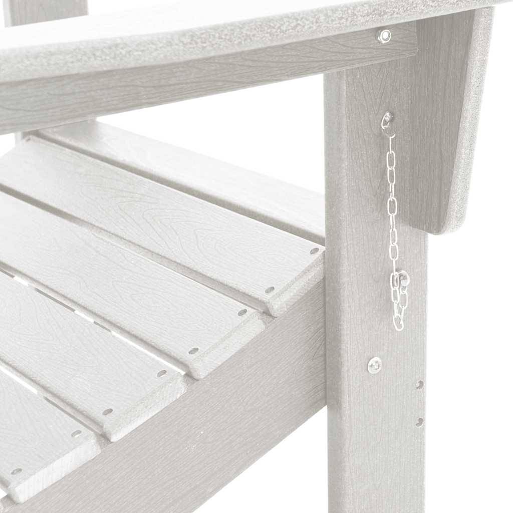 Chaise de jardin Polyéthylène Blanc 80.5 x 74.5 x 92 cm, Poids :38.92kg - PANGIVO - Image 9