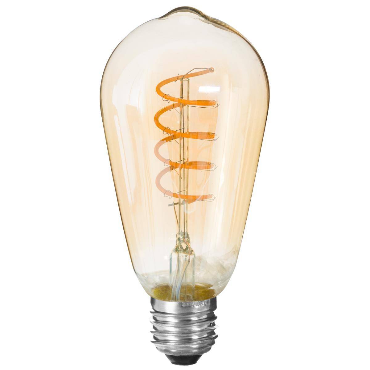 Atmosphera - Ampoule LED "Larme" ambre torsadé,D6,5cm E27 - Atmosphera Créateur d'intérieur - Image 2