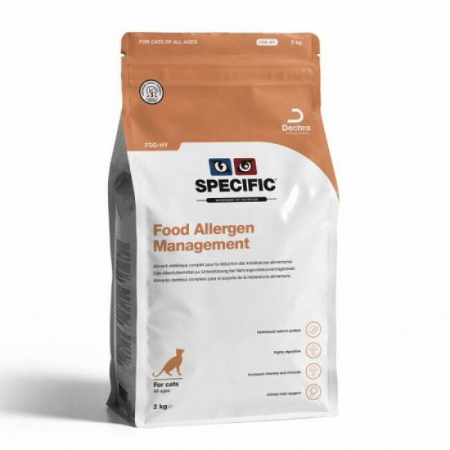 Croquettes Specific pour chats FDD-HY Hypoallergénique Management Sac 2 kg
