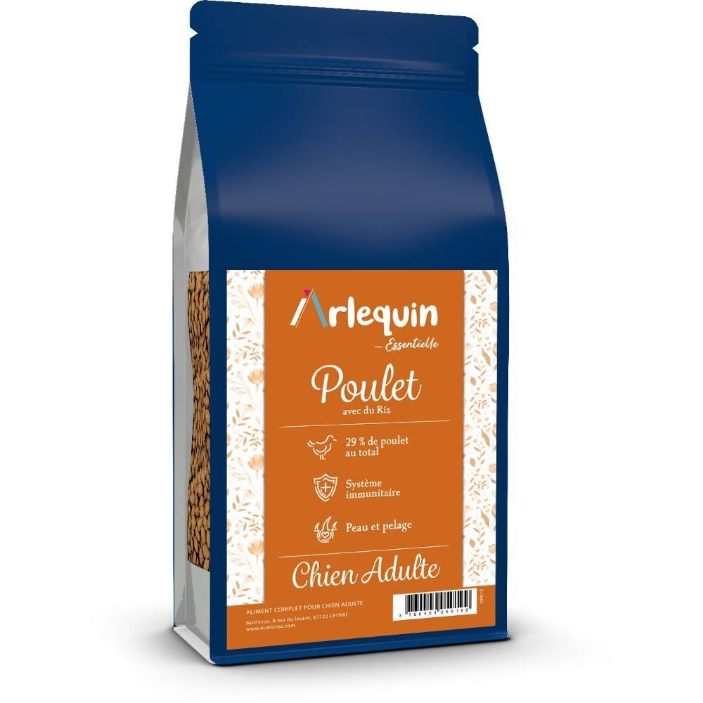 CROQUETTE CHIEN ARLEQUIN ESSENTIELLE POULET 15 kg - Imagen 1