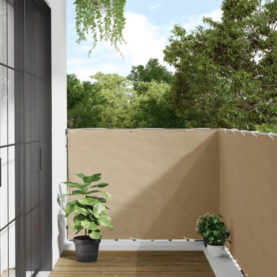 Écran de balcon Tissu Oxford Beige 120 x 300 cm - PANGIVO - Image 1