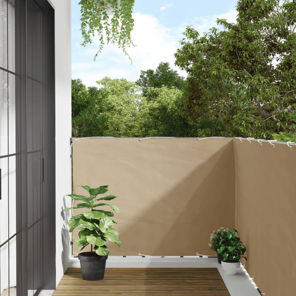 Écran de balcon Tissu Oxford Beige 120 x 300 cm - PANGIVO - Image 1