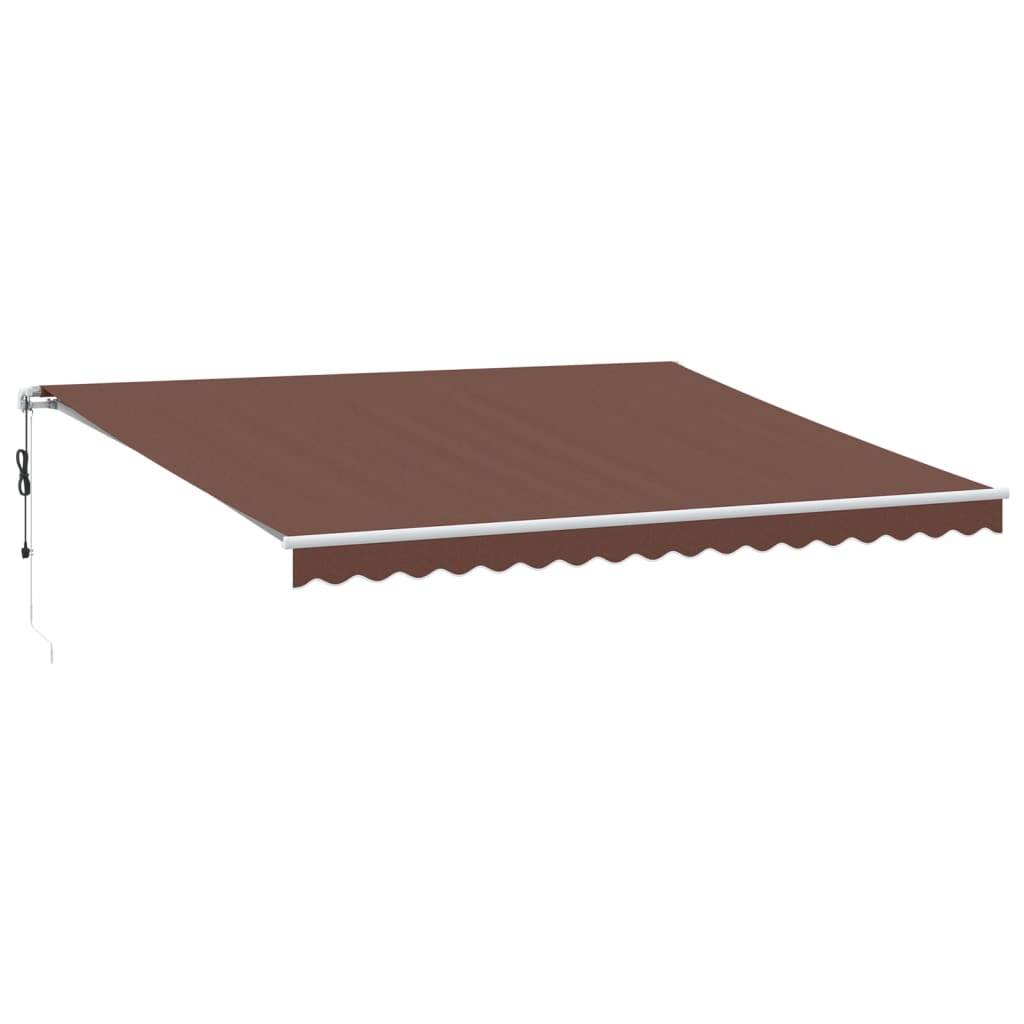 Store Banne Électrique Aluminium pour Terrasse Télécommande 450x350cm Marron - ComfortXL Outdoor Living - Image 2