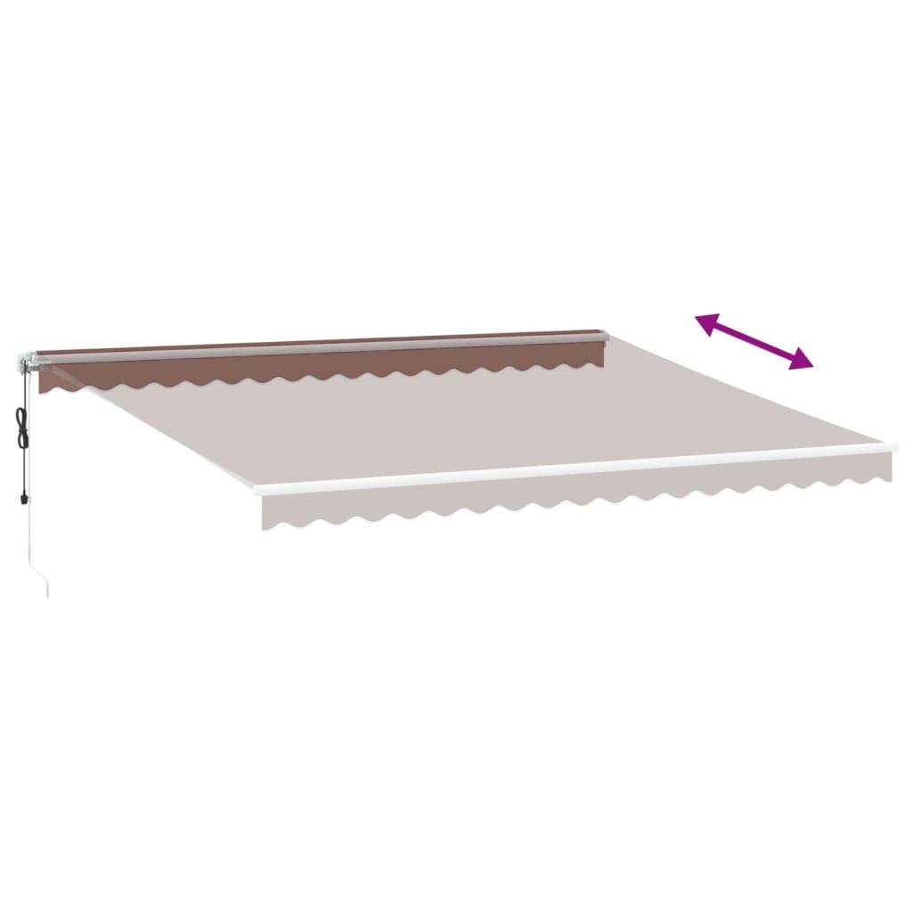 Store Banne Électrique Aluminium pour Terrasse Télécommande 450x350cm Marron - ComfortXL Outdoor Living - Image 5
