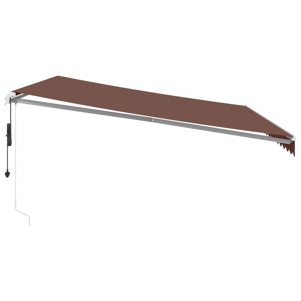 Store Banne Électrique Aluminium pour Terrasse Télécommande 450x350cm Marron - ComfortXL Outdoor Living - Image 4