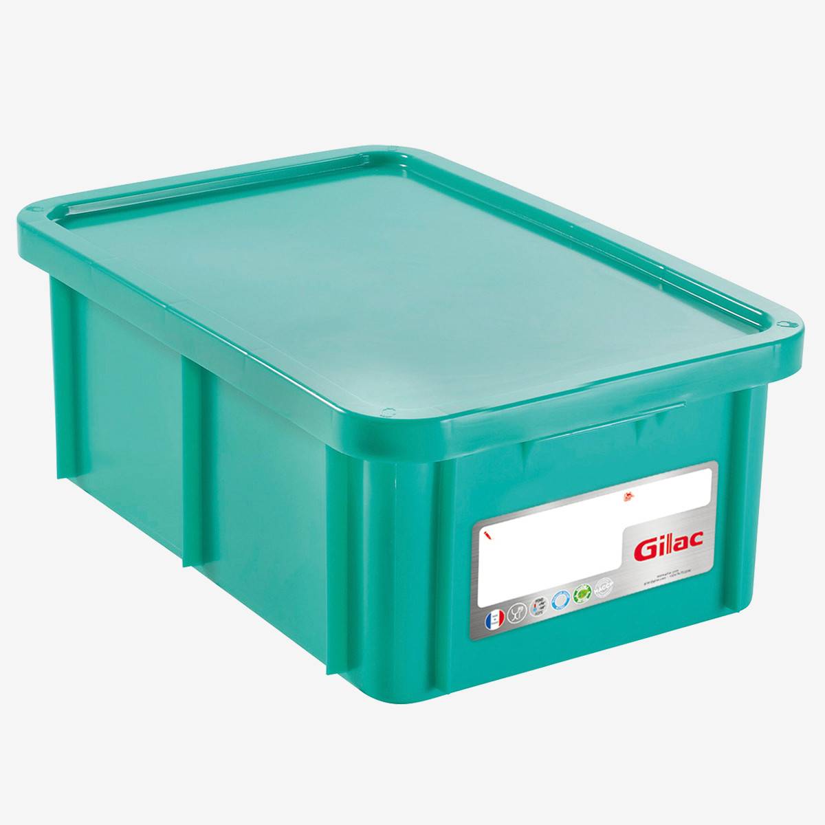 Bac HACCP 35 L Rectangulaire + Couvercle - Gilac - - Image 1