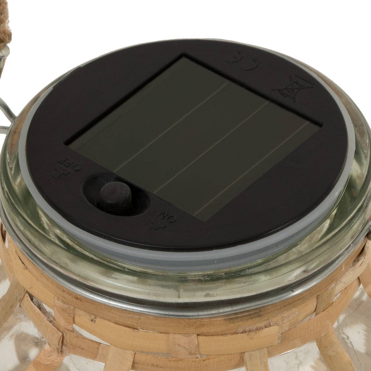 Atmosphera - Lanterne solaire "Niky" H12cm beige - Atmosphera Créateur d'intérieur - Imagen 3