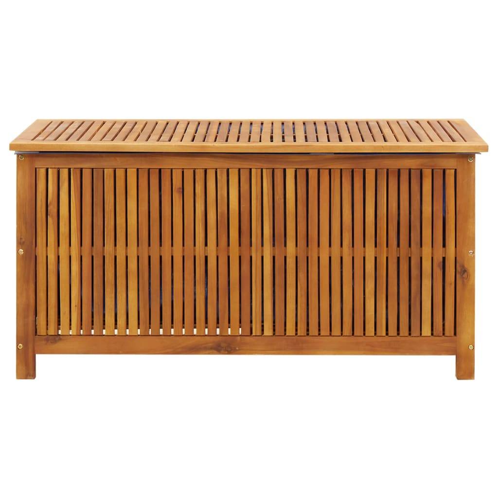 Helloshop26 - Coffre boîte meuble de jardin rangement 113 x 50 x 58 cm bois d'acacia solide - Imagen 3