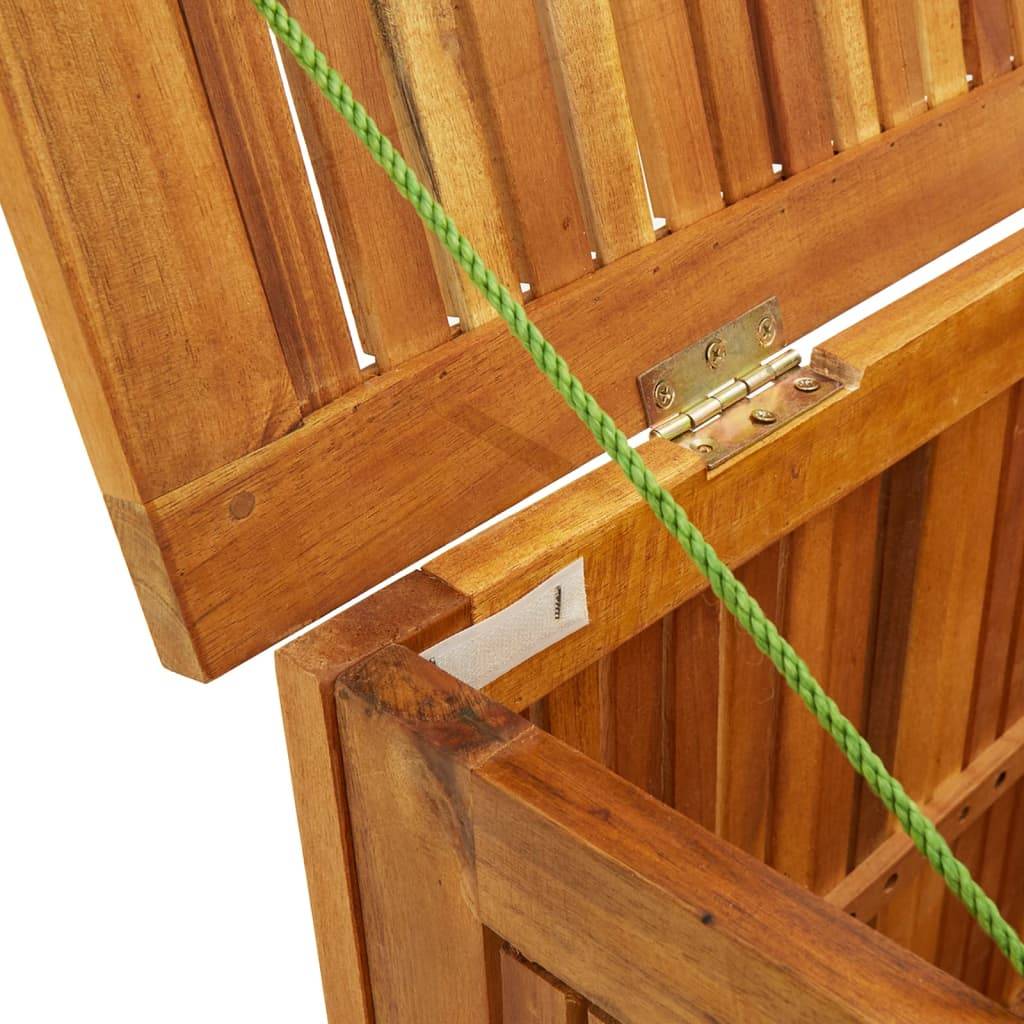 Helloshop26 - Coffre boîte meuble de jardin rangement 113 x 50 x 58 cm bois d'acacia solide - Imagen 6