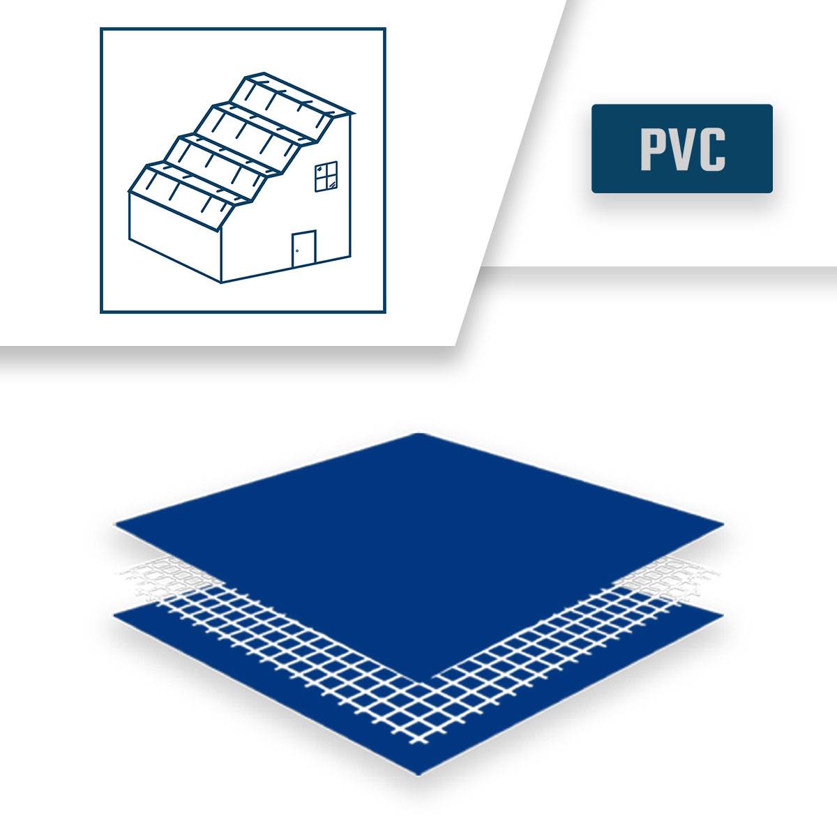 Bâche Toiture 2x3 m XP640TO Bleue - Garantie 10 ans - Bâche d'étanchéité pour Couvreur et Charpentier - Made in France TECPLAST - Imagen 5