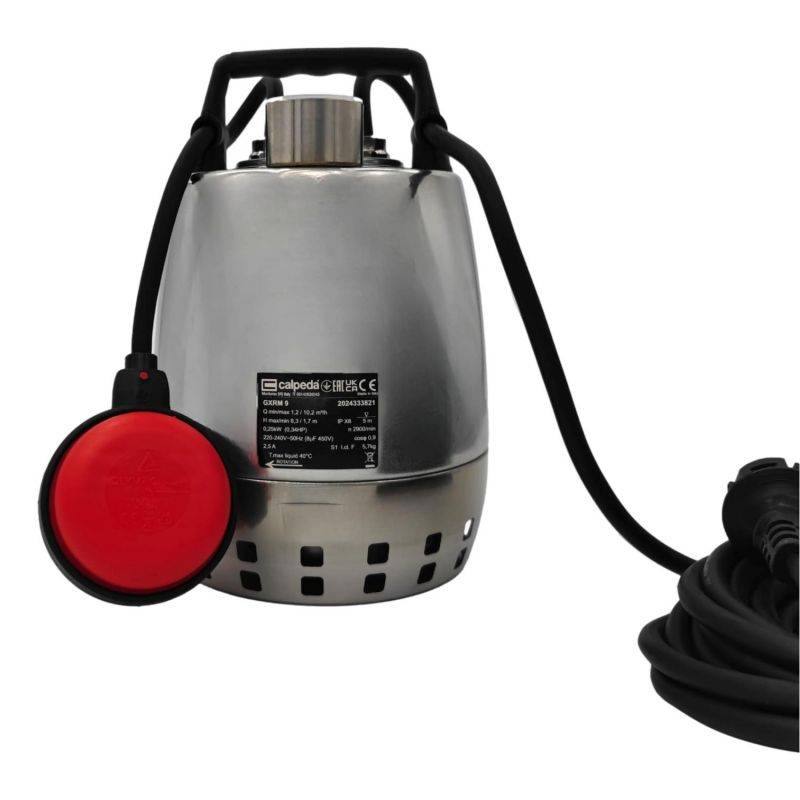 Pompe de relevage Calpeda GXRM9 0,25 KW - Monophasé 220V - Jusqu'à 10,2 M3/H - Livrée avec condensateur, flotteur réglable et un câble d'alimentation - Image 5