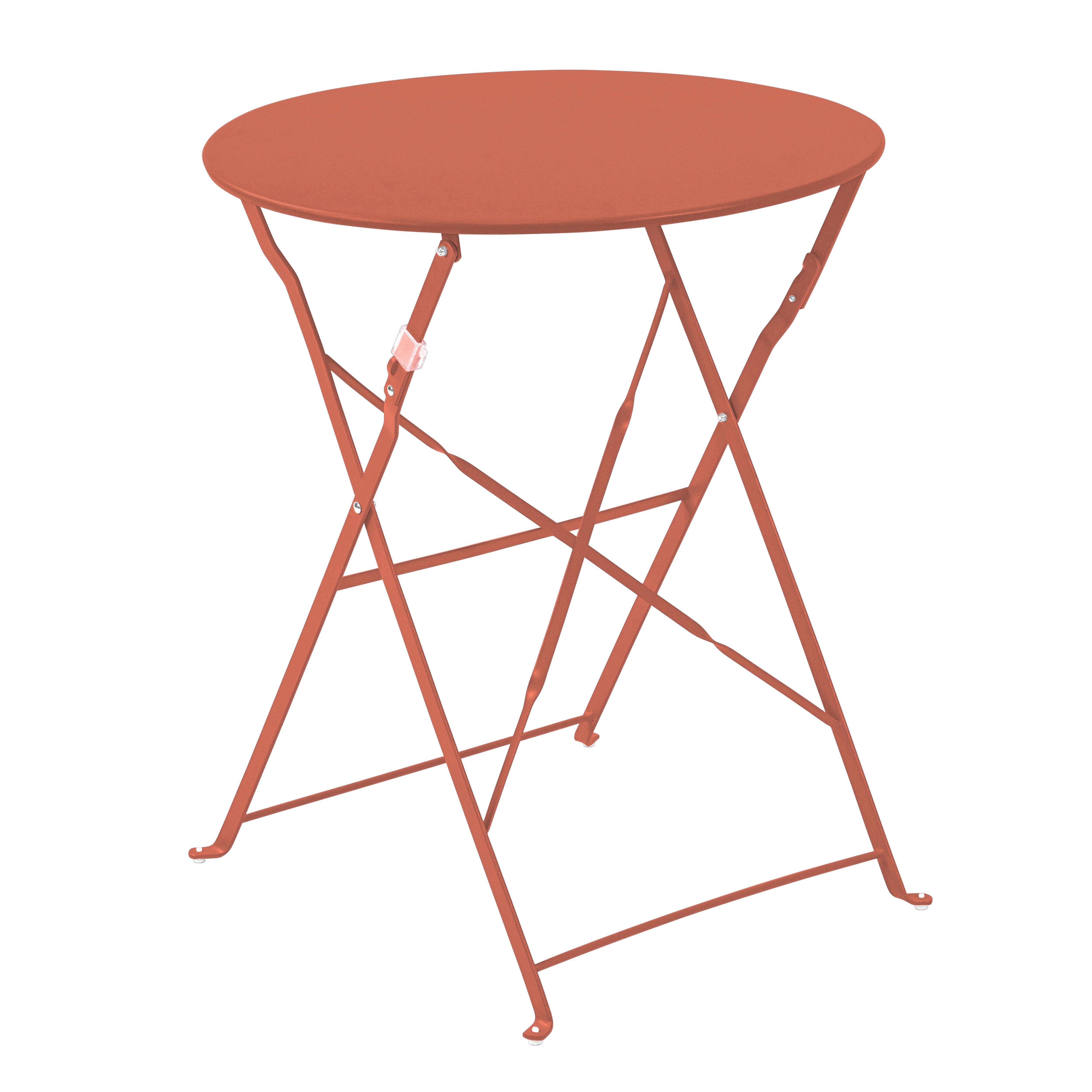 Oviala - Table pliante en acier terracotta Annecy - Oviala - Imagen 1