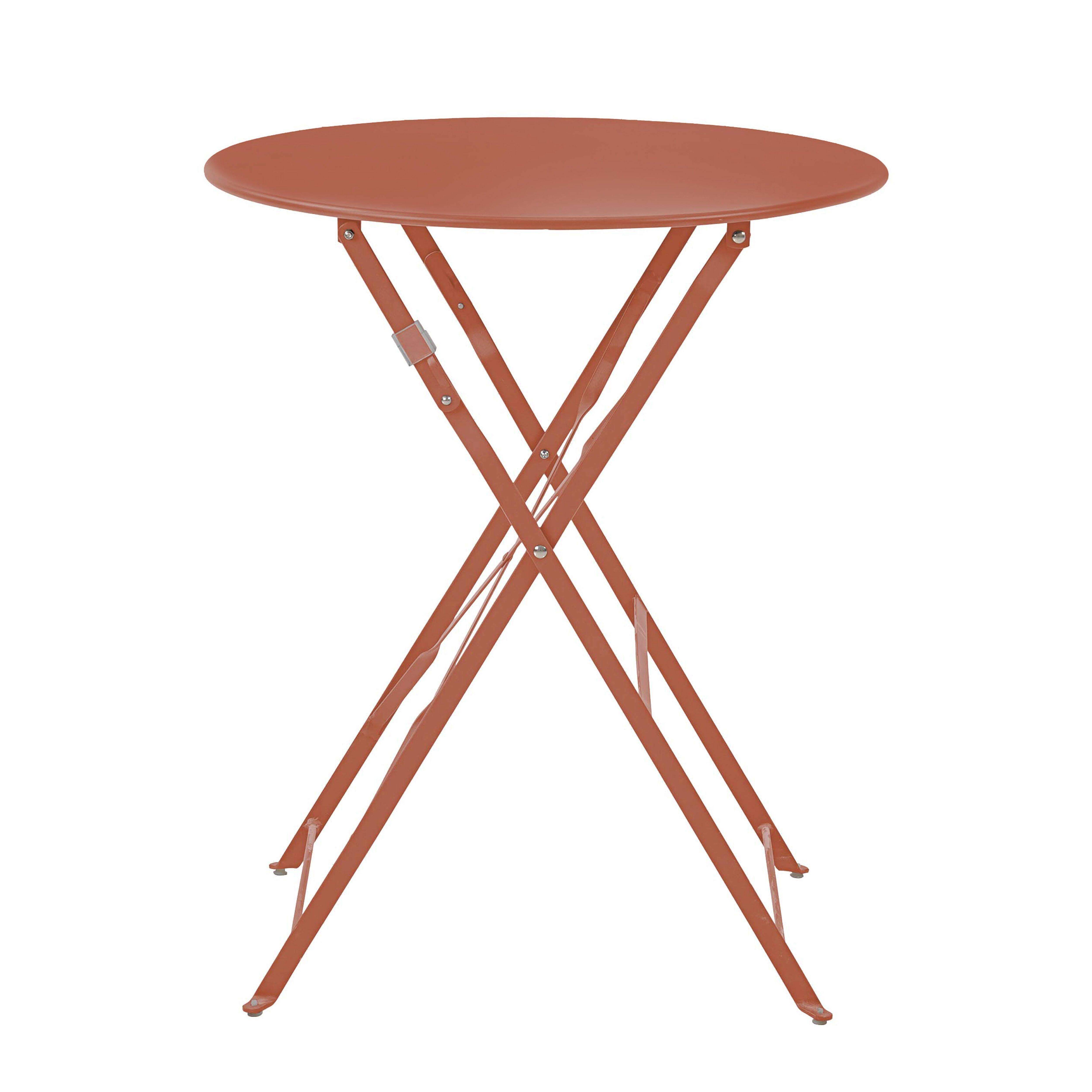 Oviala - Table pliante en acier terracotta Annecy - Oviala - Imagen 2