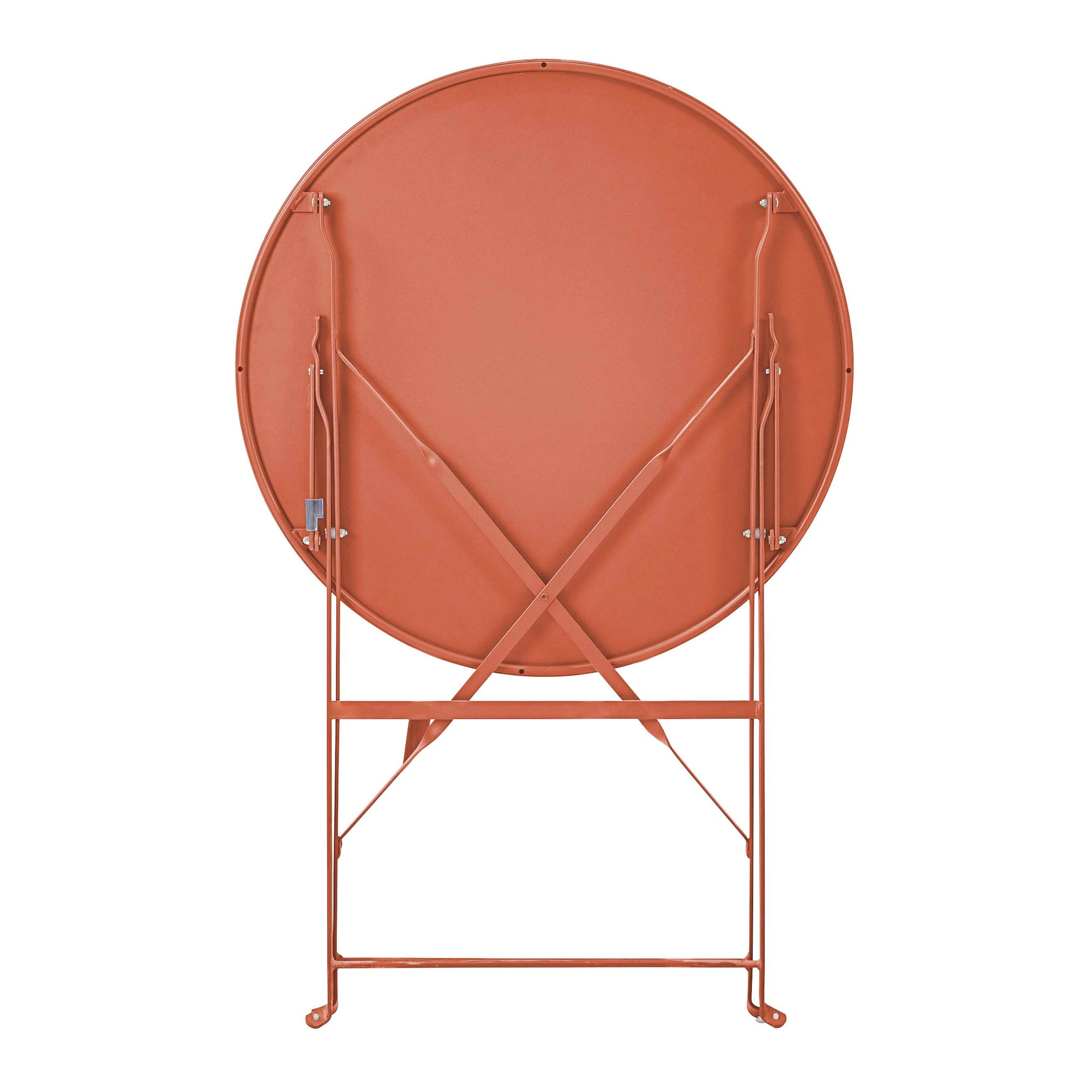 Oviala - Table pliante en acier terracotta Annecy - Oviala - Imagen 3