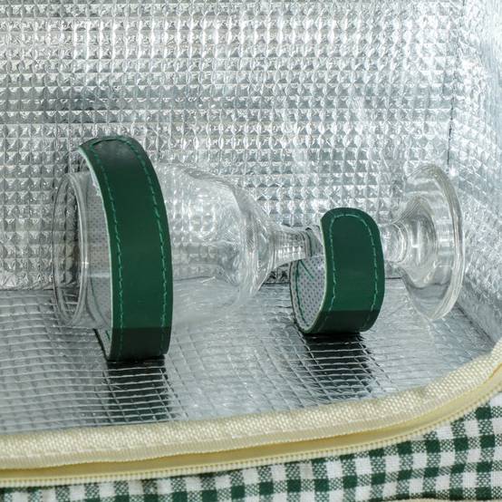Panier Pique-nique Osier Isotherme 2 Personnes Vaisselle Incluse 40cm Marron - ComfortXL Outdoor Living - Image 7