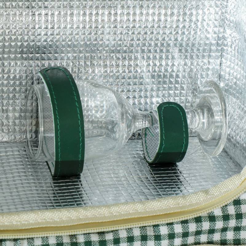 Panier Pique-nique Osier Isotherme 2 Personnes Vaisselle Incluse 40cm Marron - ComfortXL Outdoor Living - Image 7