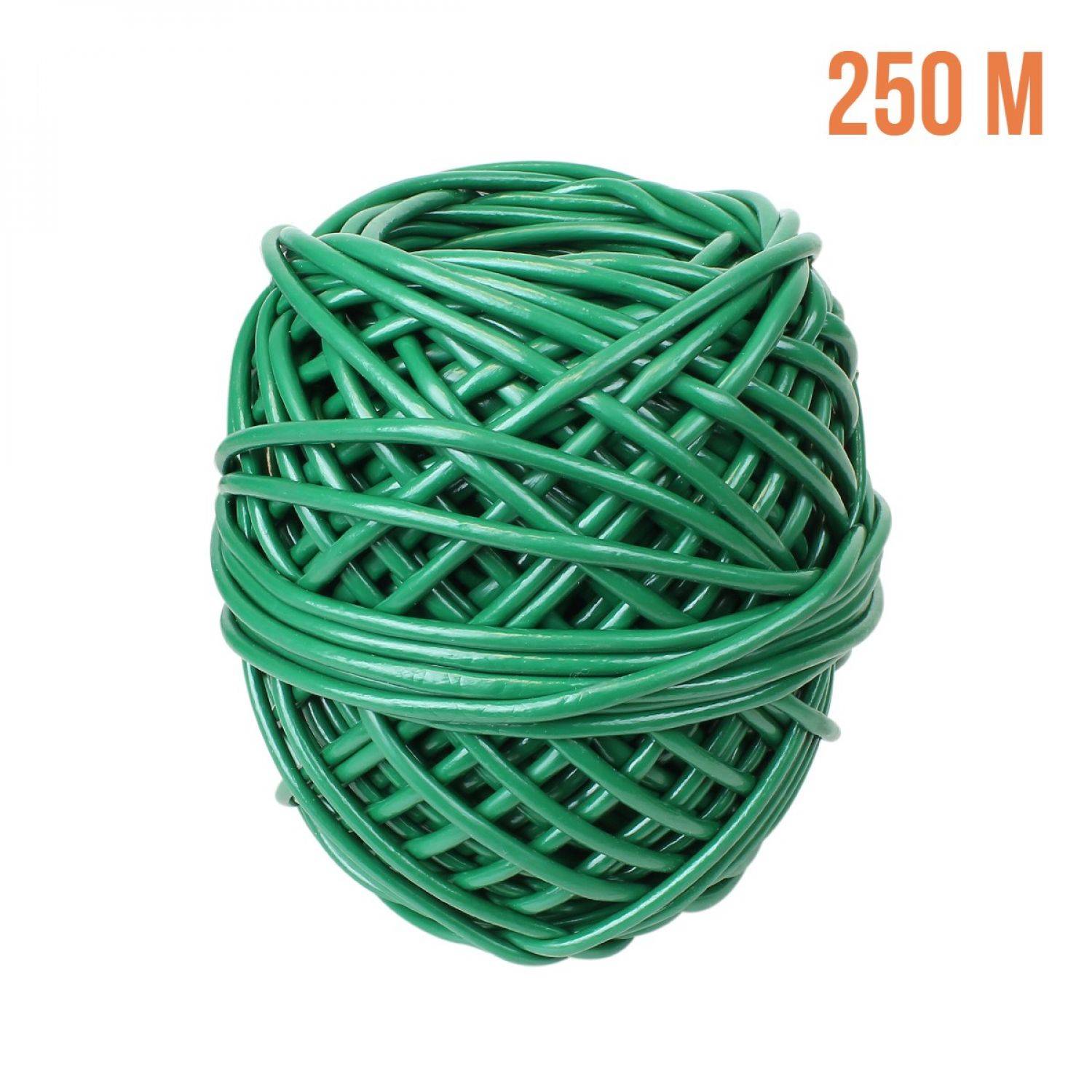 Linxor - Bobine de lien de tuteurage, tube creux antigel en PVC, pour plantes et arbustes d'intérieur ou extérieur - Diam 2,5 mm x 250 m - Vert - Linxor - Imagen 2