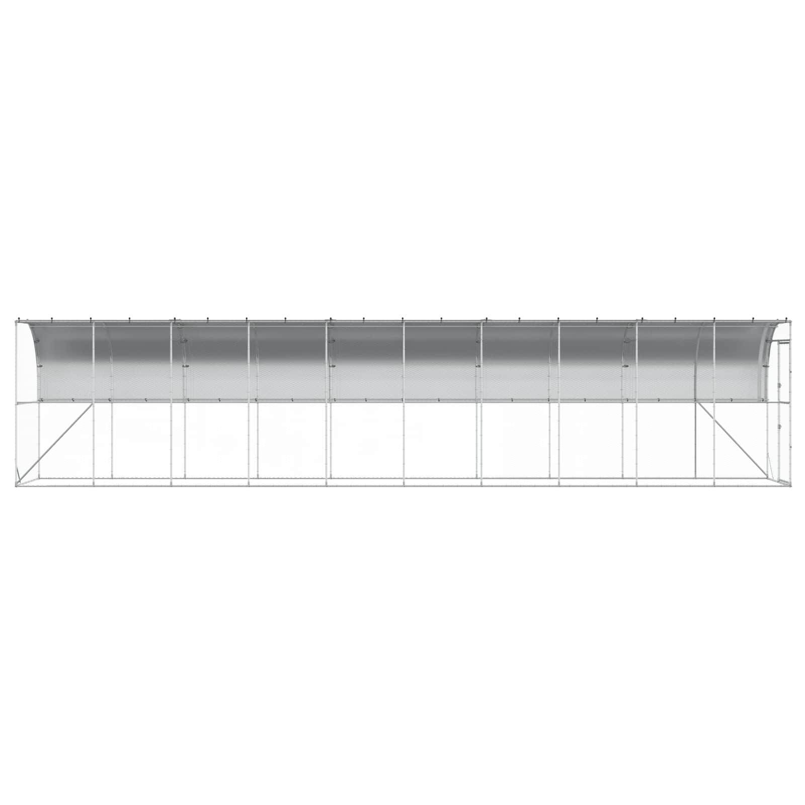Vidaxl - Poulailler contre le mur Argenté 600 x 150 x 215 cm vidaXL 3434724 - Image 6