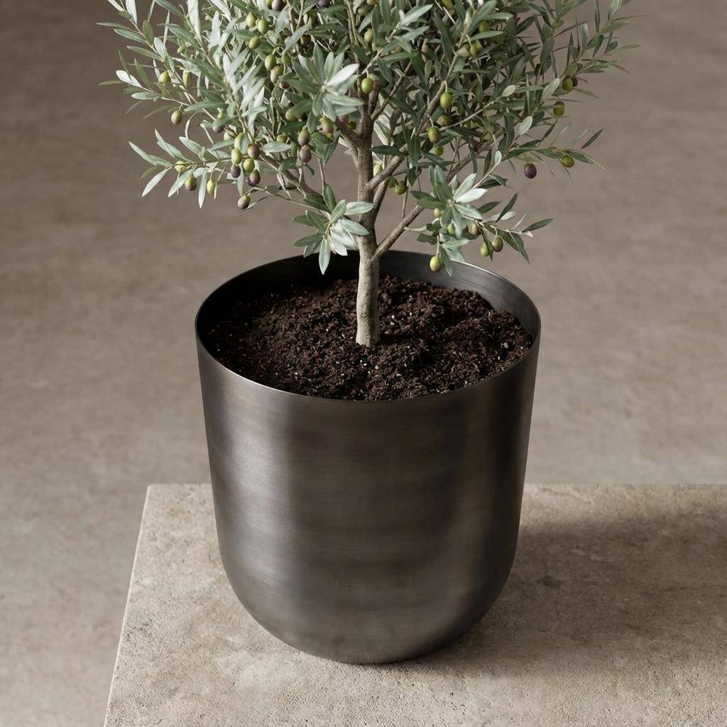 PANGIVO - Pot de fleurs métal gris 20 x 20 x 20 cm - PANGIVO - Image 6