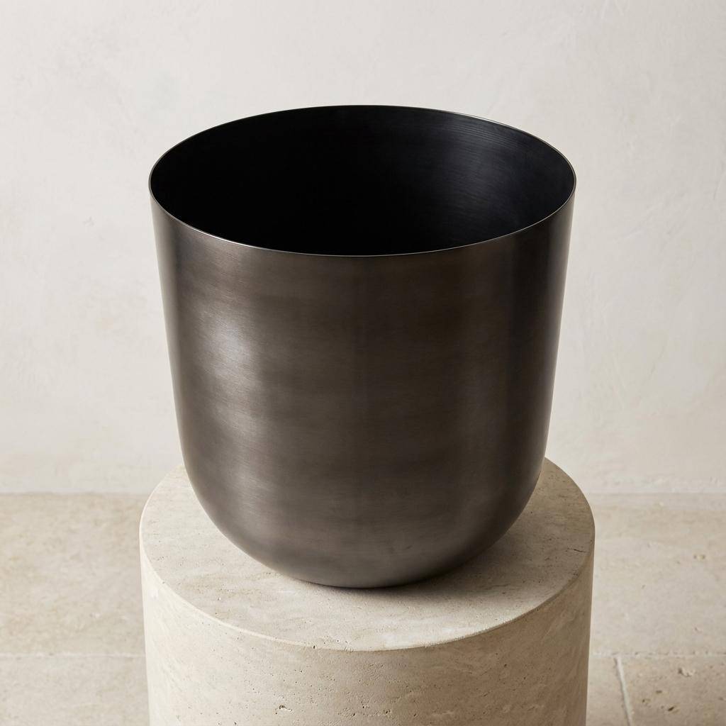 PANGIVO - Pot de fleurs métal gris 20 x 20 x 20 cm - PANGIVO - Image 2