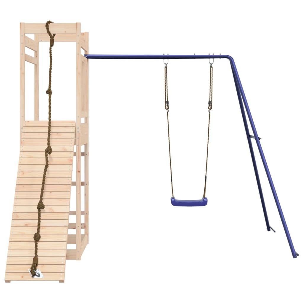 Helloshop26 - Aire de jeux d'extérieur balançoires toboggan portiques robuste jeux jardin 246 x 256 x 207 cm bois de pin massif - Imagen 2