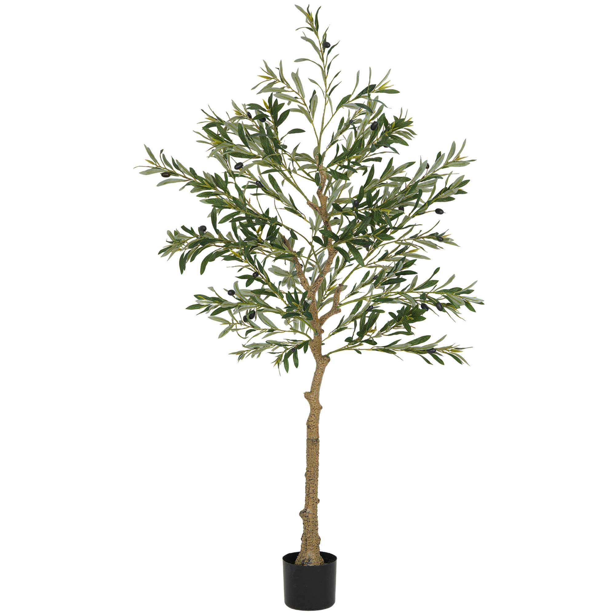 Olivier artificiel 150 cm plante artificielle intérieur, fausse plante décoration pour maison, bureau, salon, chambre - Image 2