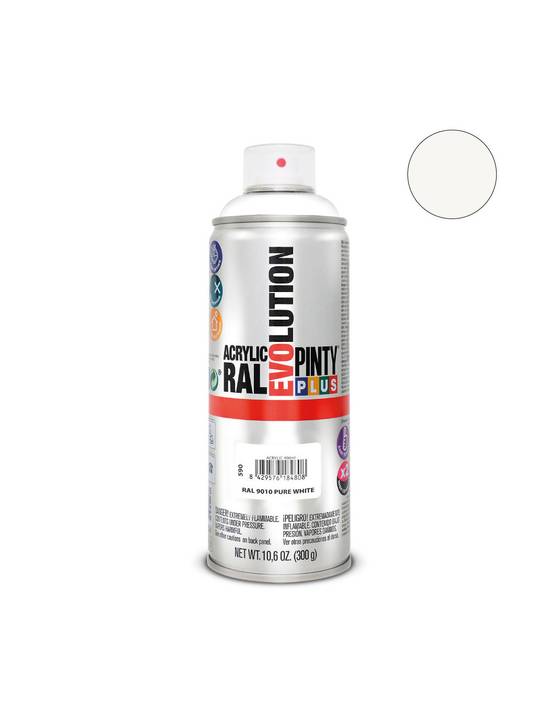 Peinture En Aérosol Pintyplus Evolution 520cc Ral 9010 Blanc Pur Mat - Image 1