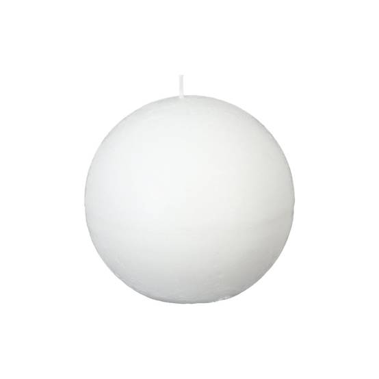 Sans Marque - Lot 2x Bougie boule Rustic - Diam. 10 cm - Blanc - Toilinux