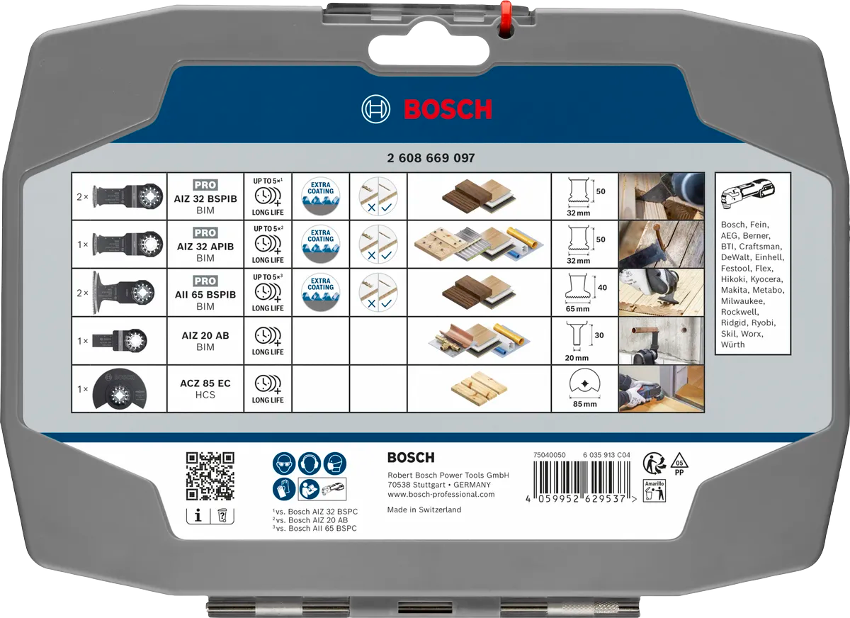 Bosch Professional - Coffrets d'accessoires pour outils multifonctions Wood - BOSCH - 2608669097 - Image 5